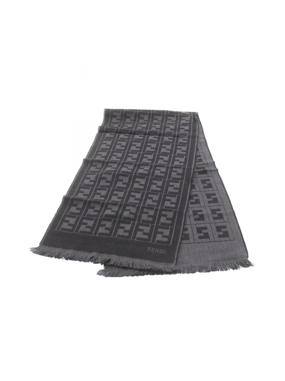 Fendi Scarf FF Pattern Wool